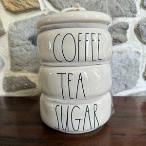 New Rae Dunn coffee, tea, sugar stack